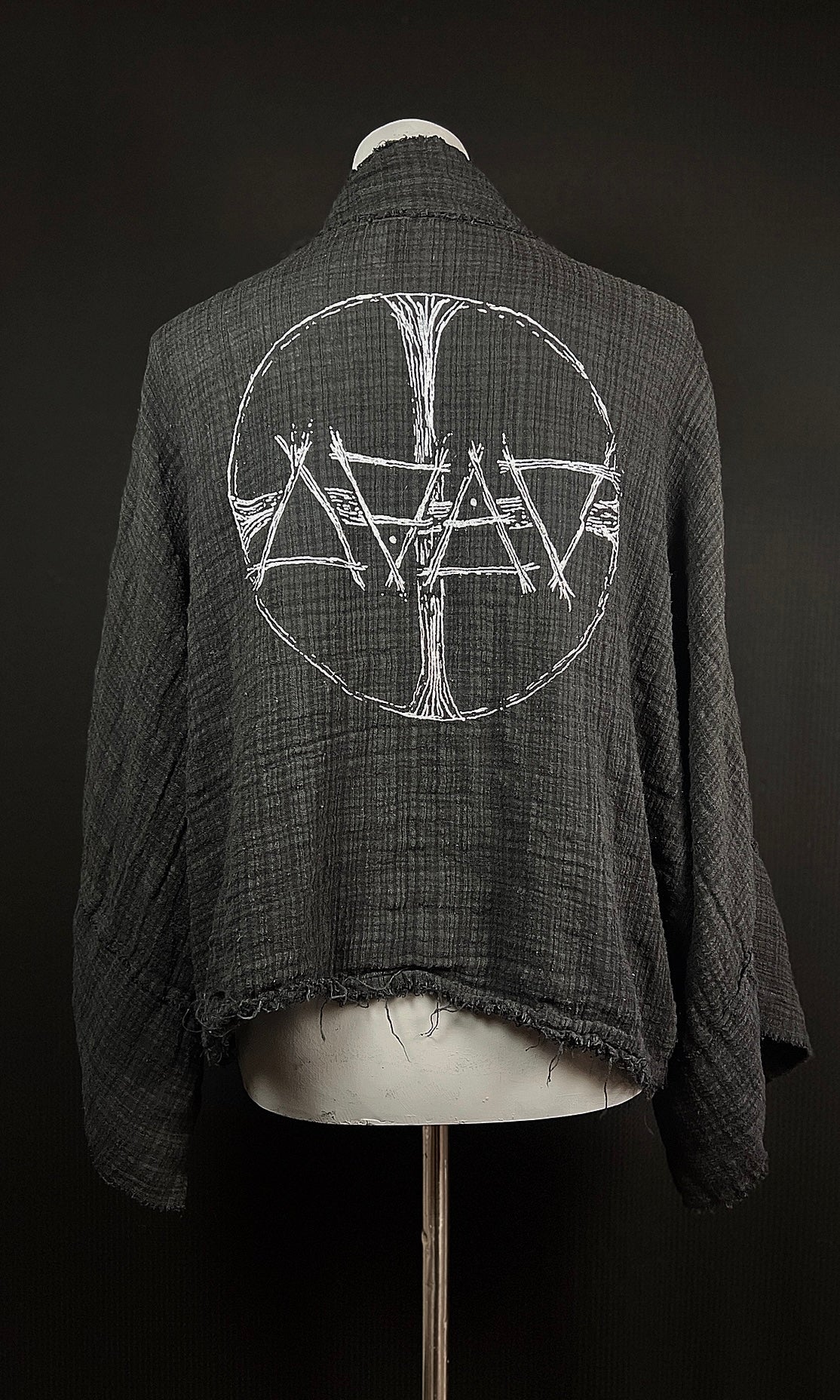 OOAK ONE SIZE ELEMENTAL HAND PAINTED CARDIGAN