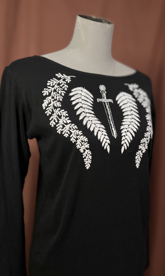 OOAK - L - SWORDS FERN + YARROW DRESS