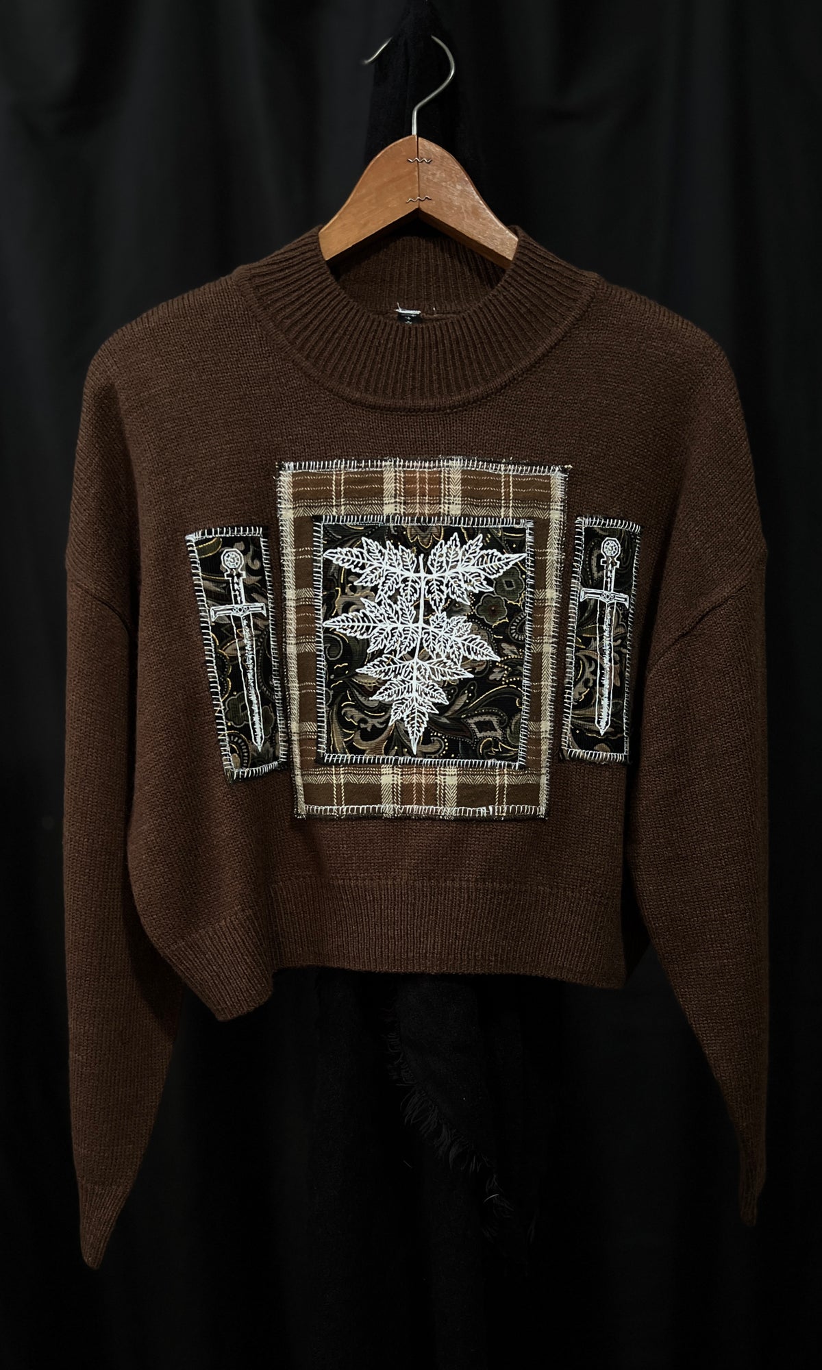 OOAK - L/XL - BROWN POISON HEMLOCK SWORD CROP SWEATER