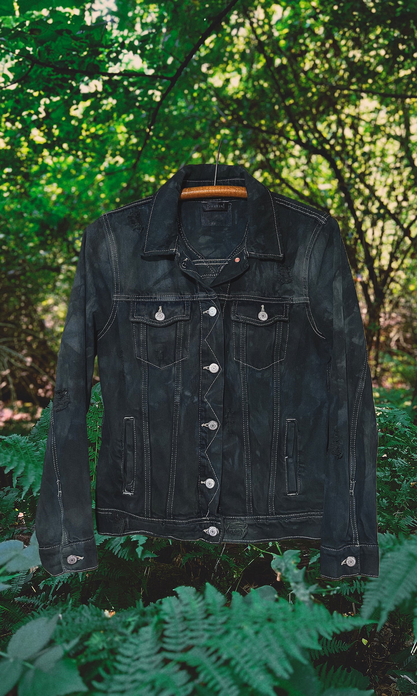 OOAK - M - HAND DYED ETERNAL LANDS DENIM JACKET
