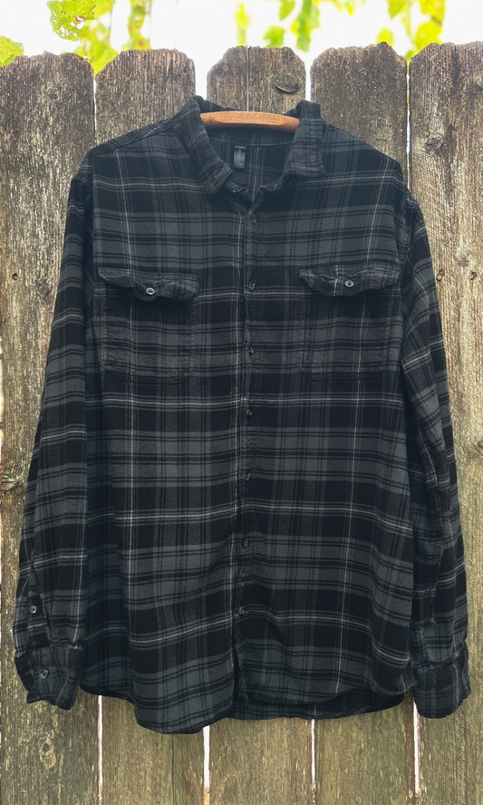 OOAK XL OUROBOROS UNISEX PRINTED FLANNEL