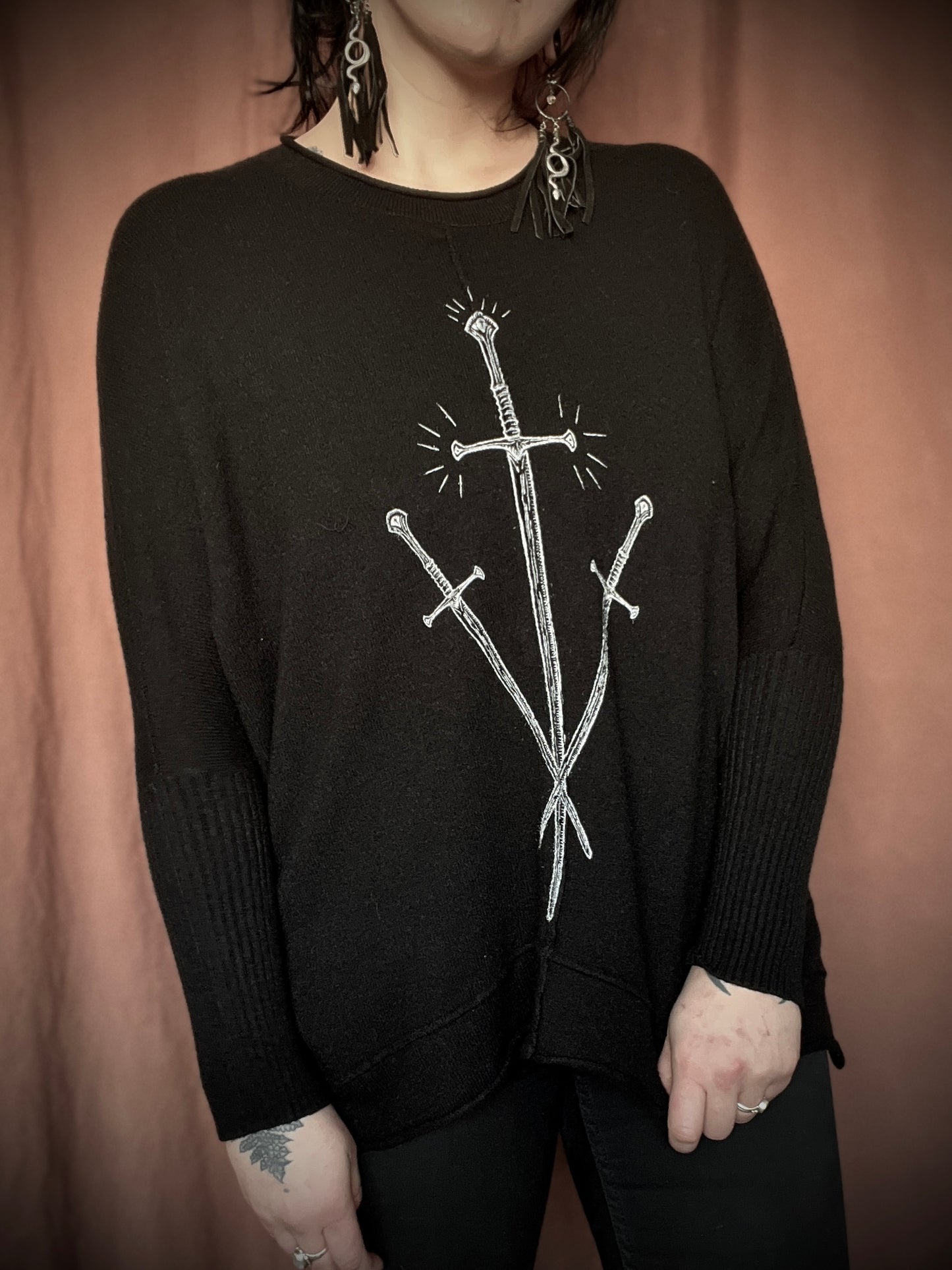 OOAK L SWORD SWEATER