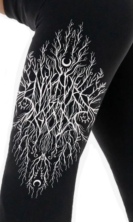 PRE ORDER - NATURE IS MY GOD METAL FOLDOVER YOGA PANTS