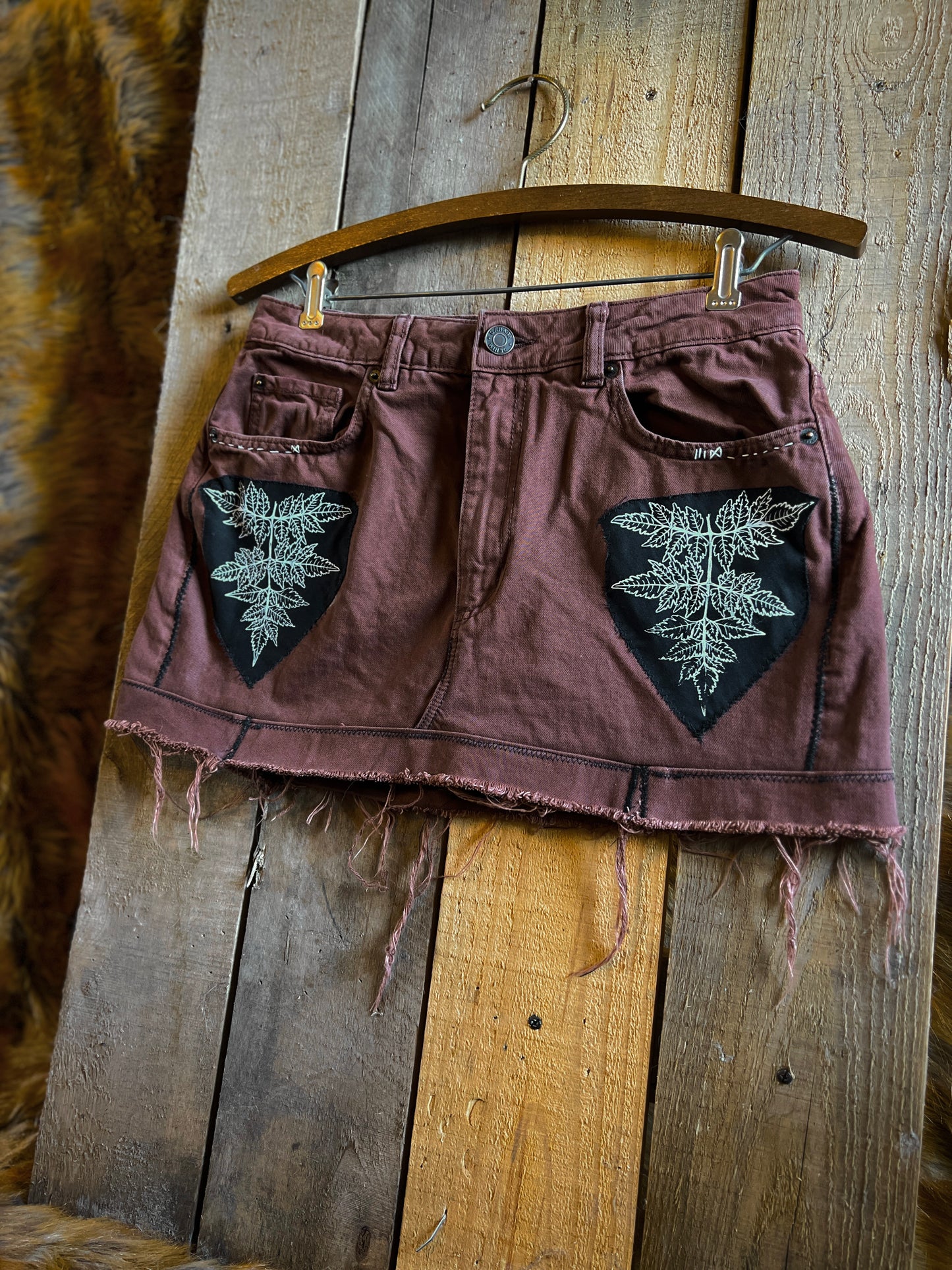 OOAK 28W POISON HEMLOCK MINI SKIRT