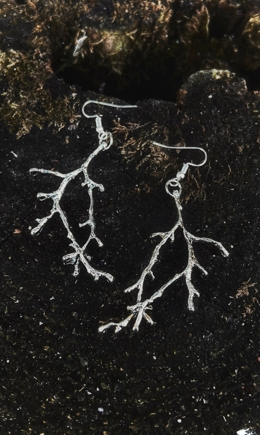 SILVER BRANCH EARRINGS