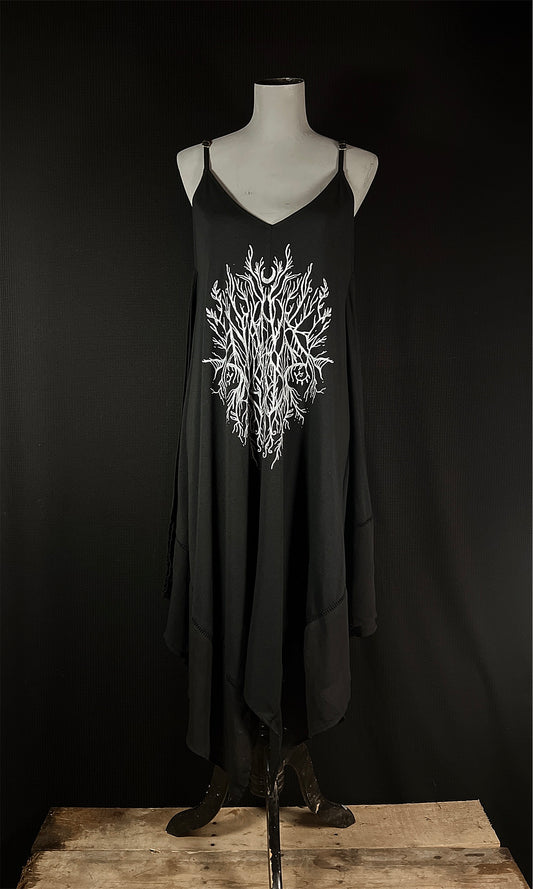 OOAK XL NATURE IS GOD FLOWY DRESS