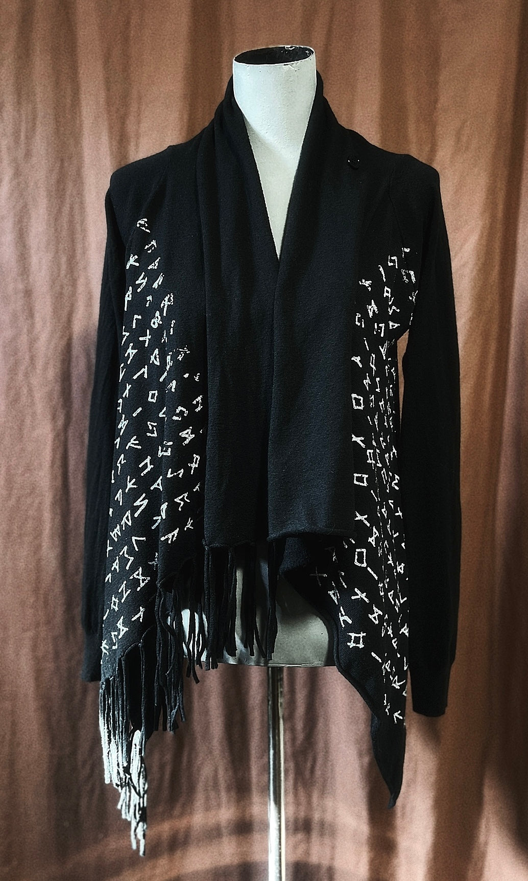 OOAK S ELK SKULL RUNIC SWORD CARDIGAN