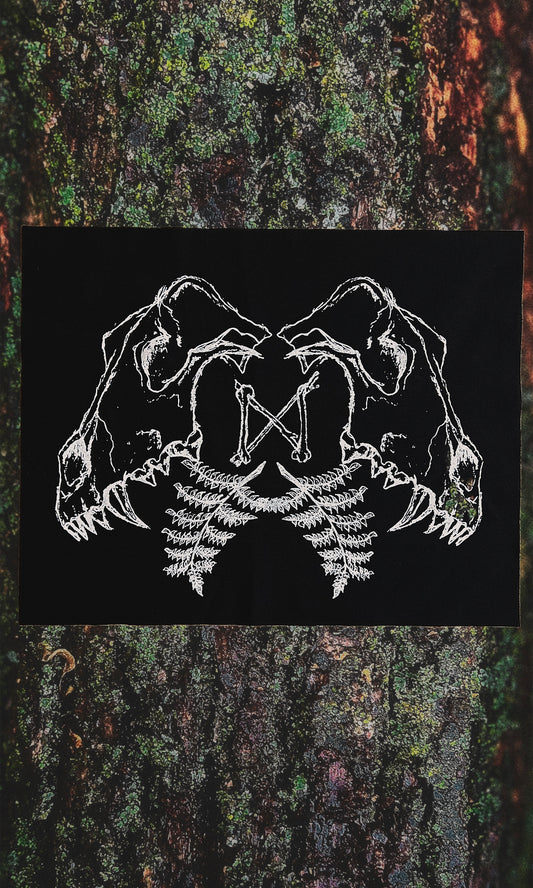 WOLF SKULL BACK PATCH