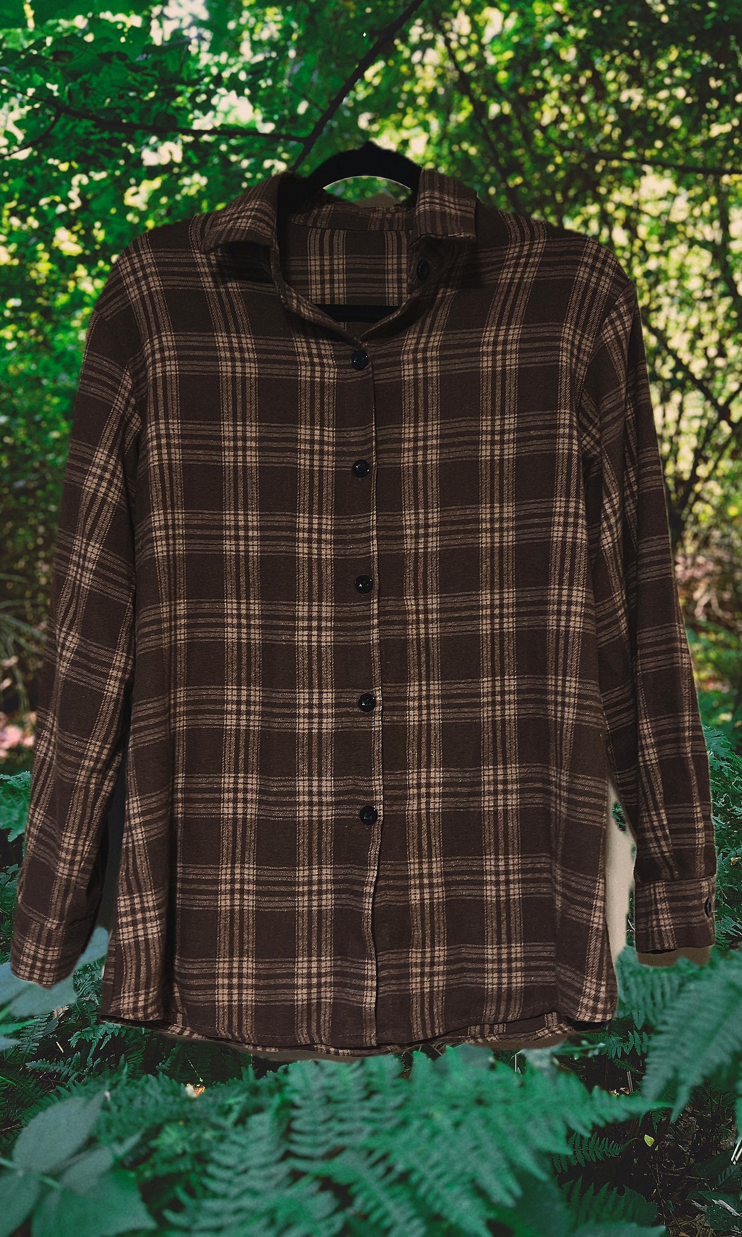 OOAK - M - UNISEX BROWN HAWK FLANNEL