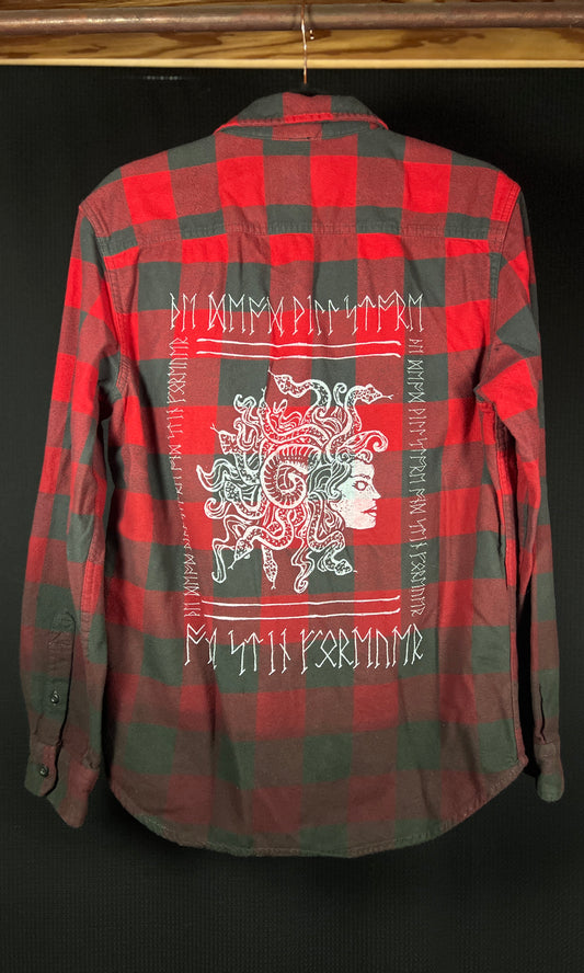 OOAK M UNISEX OMBRÉ MEDUSA FLANNEL