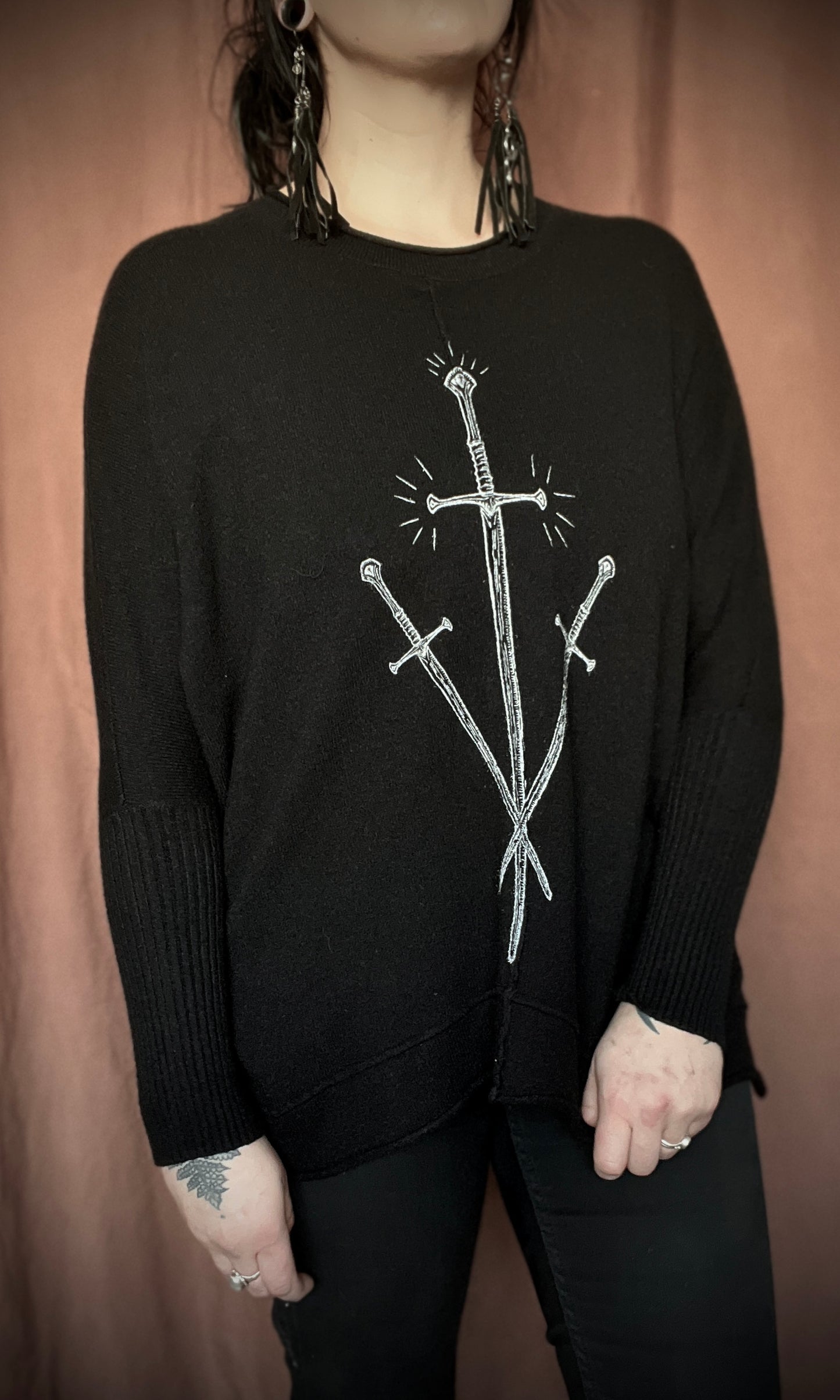 OOAK L SWORD SWEATER