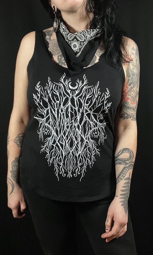 NATURE IS MY GOD METAL SIDE SLIT FLOWY TANK