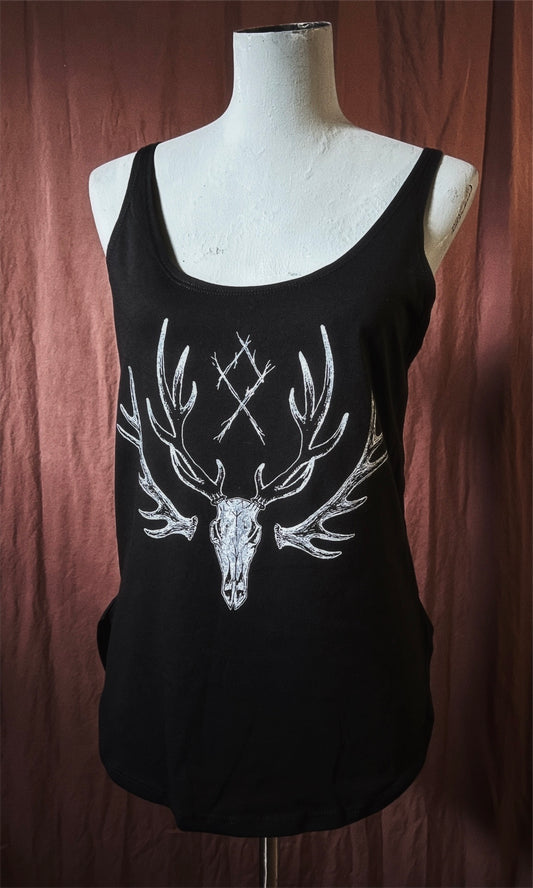 ELK SKULL ANTLERS SIDE SLIT TANK