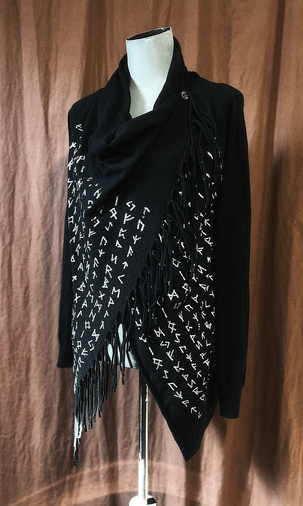 OOAK S ELK SKULL RUNIC SWORD CARDIGAN