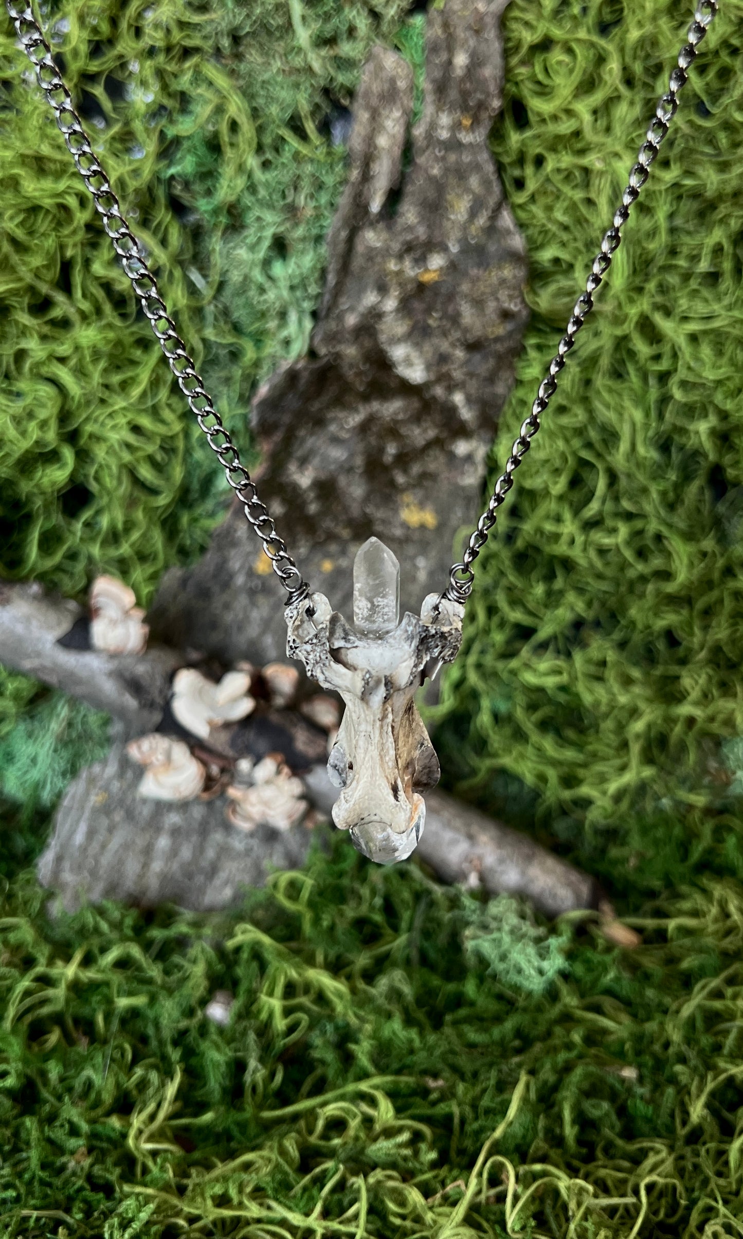 OOAK DOUBLE QUARTZ VERTEBRAE NECKLACE