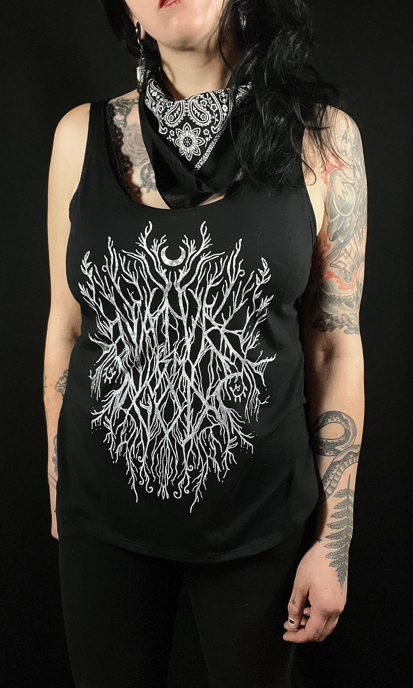 NATURE IS MY GOD METAL SIDE SLIT FLOWY TANK