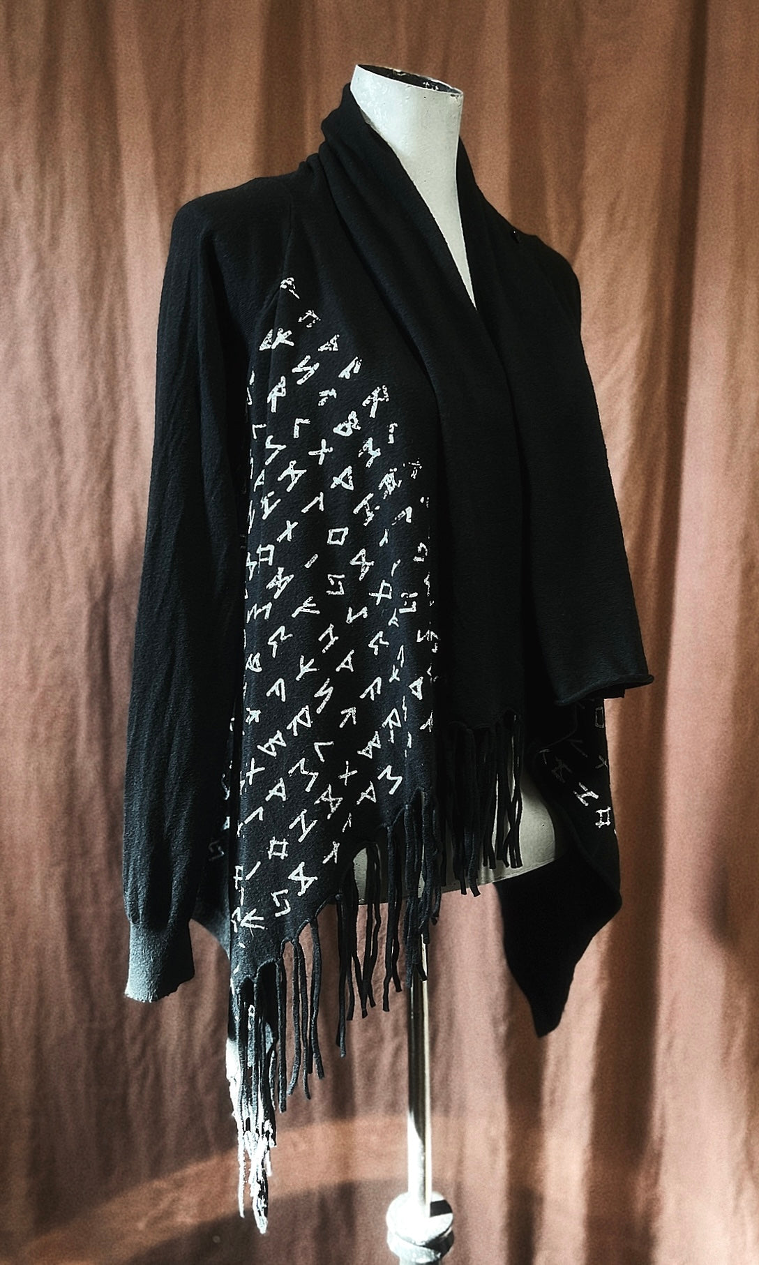 OOAK S ELK SKULL RUNIC SWORD CARDIGAN