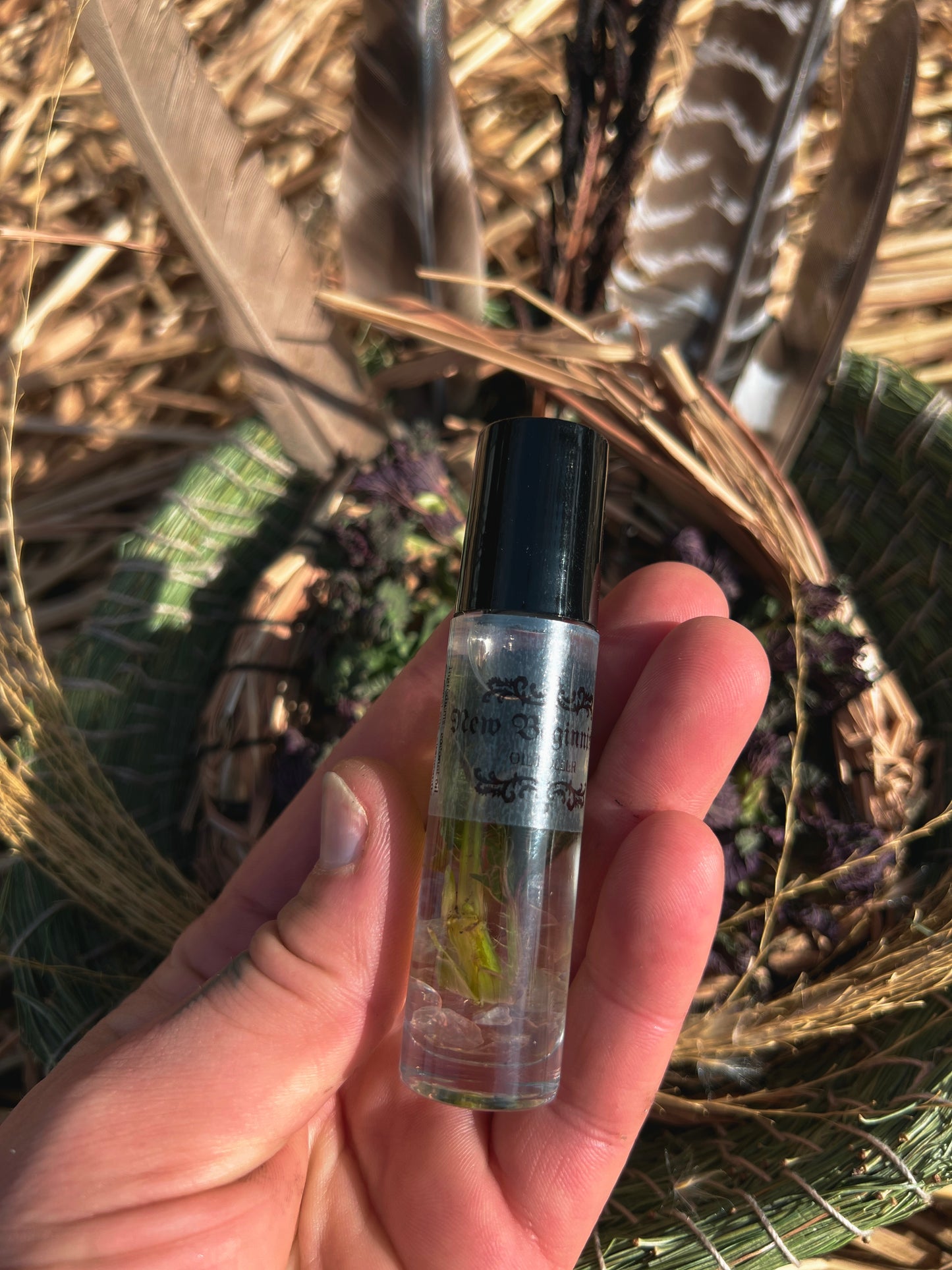 NEW BEGINNINGS CRYSTAL INFUSED OIL ROLLER