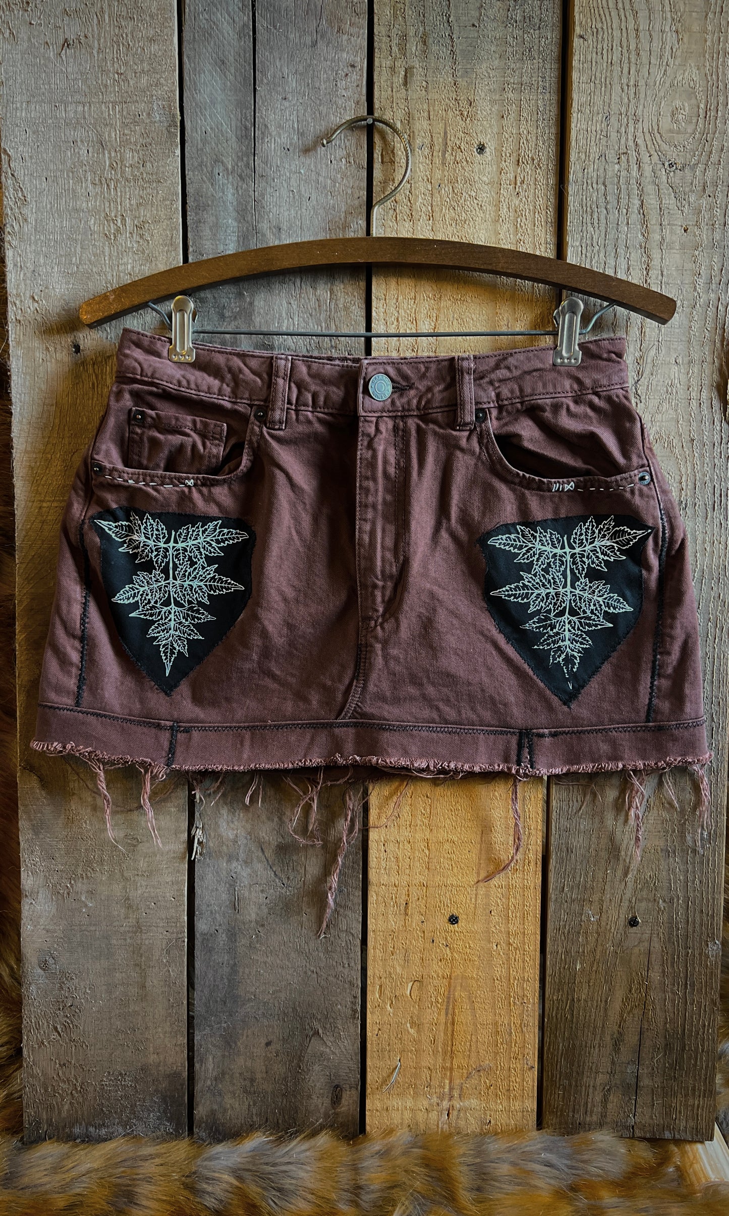 OOAK 28W POISON HEMLOCK MINI SKIRT