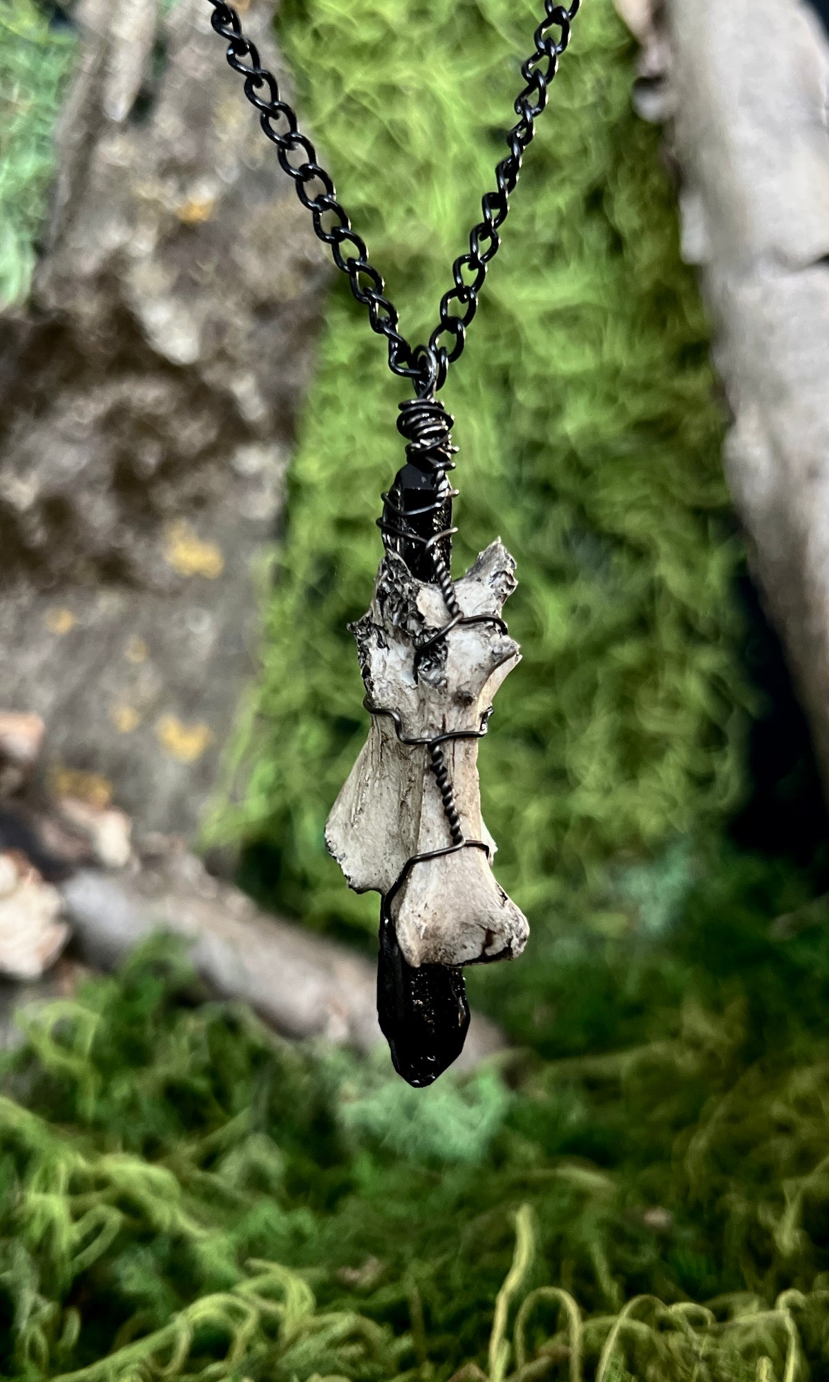 Unisex Handmade Macrame Leather and Draped Chain Belt / Necklace OOAK Macrame Choker | Verona main image 4