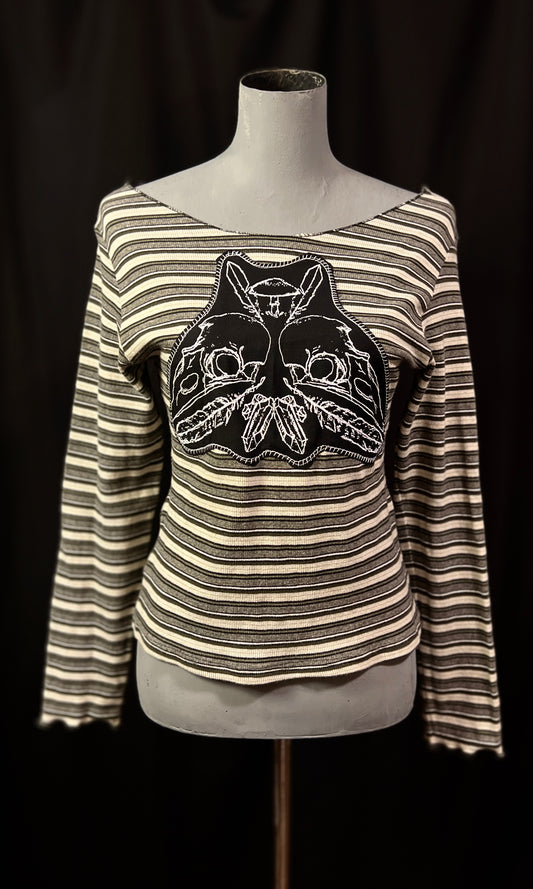 OOAK - M - SCAVENGER STRIPED LONGSLEEVE