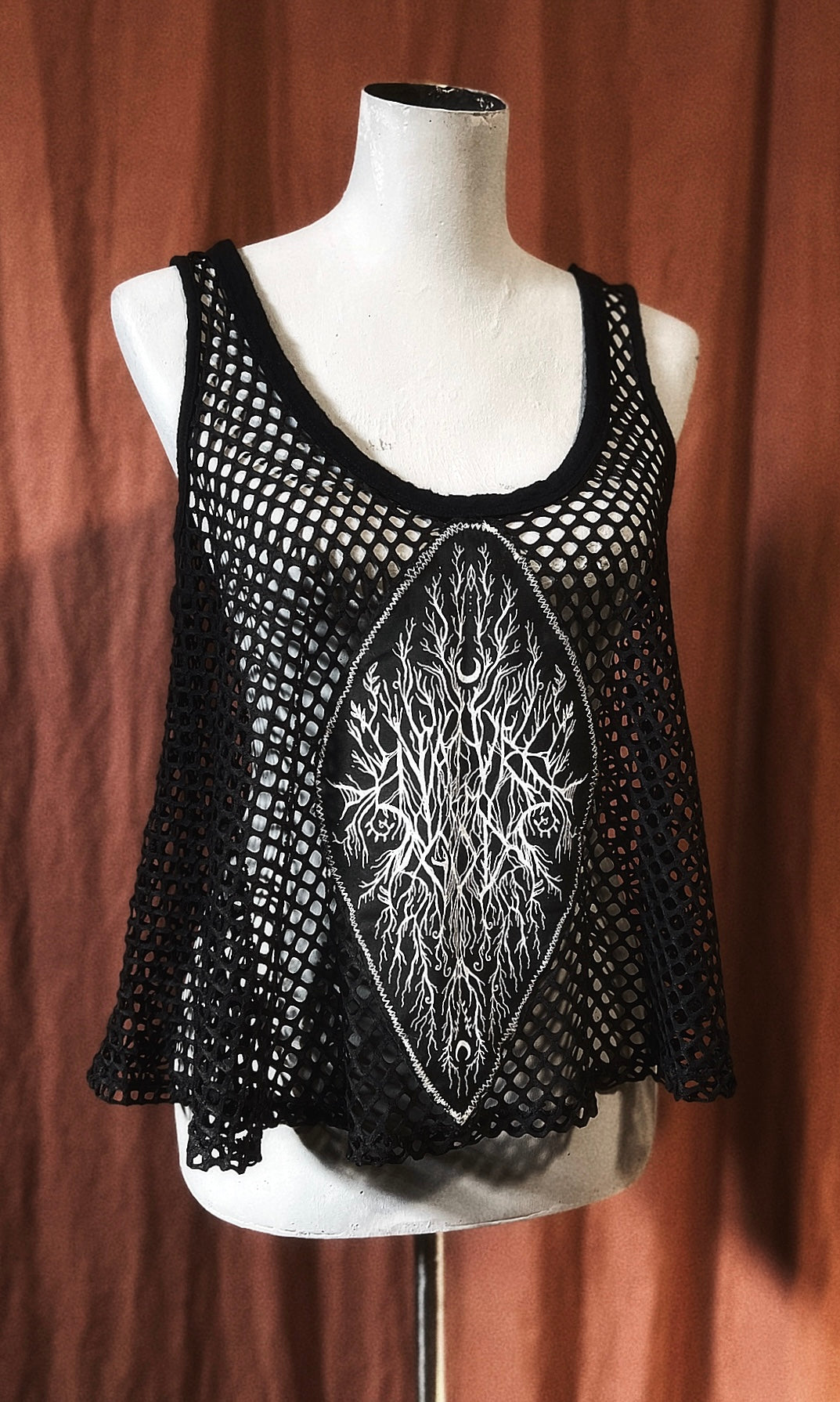 OOAK XL NATURE IS GOD MESH TANK