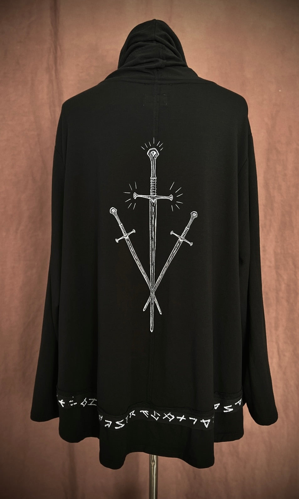 OOAK XL RUNIC SWORD CARDIGAN