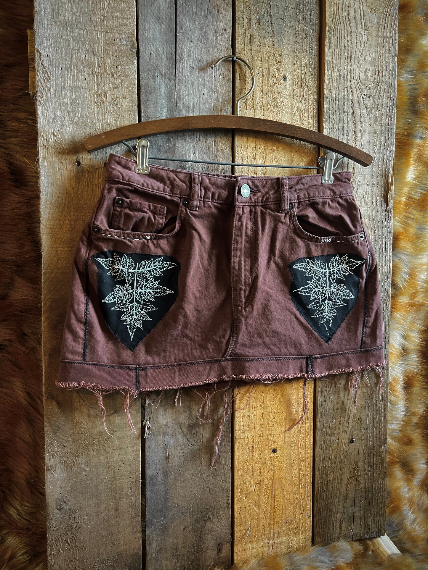 OOAK 28W POISON HEMLOCK MINI SKIRT