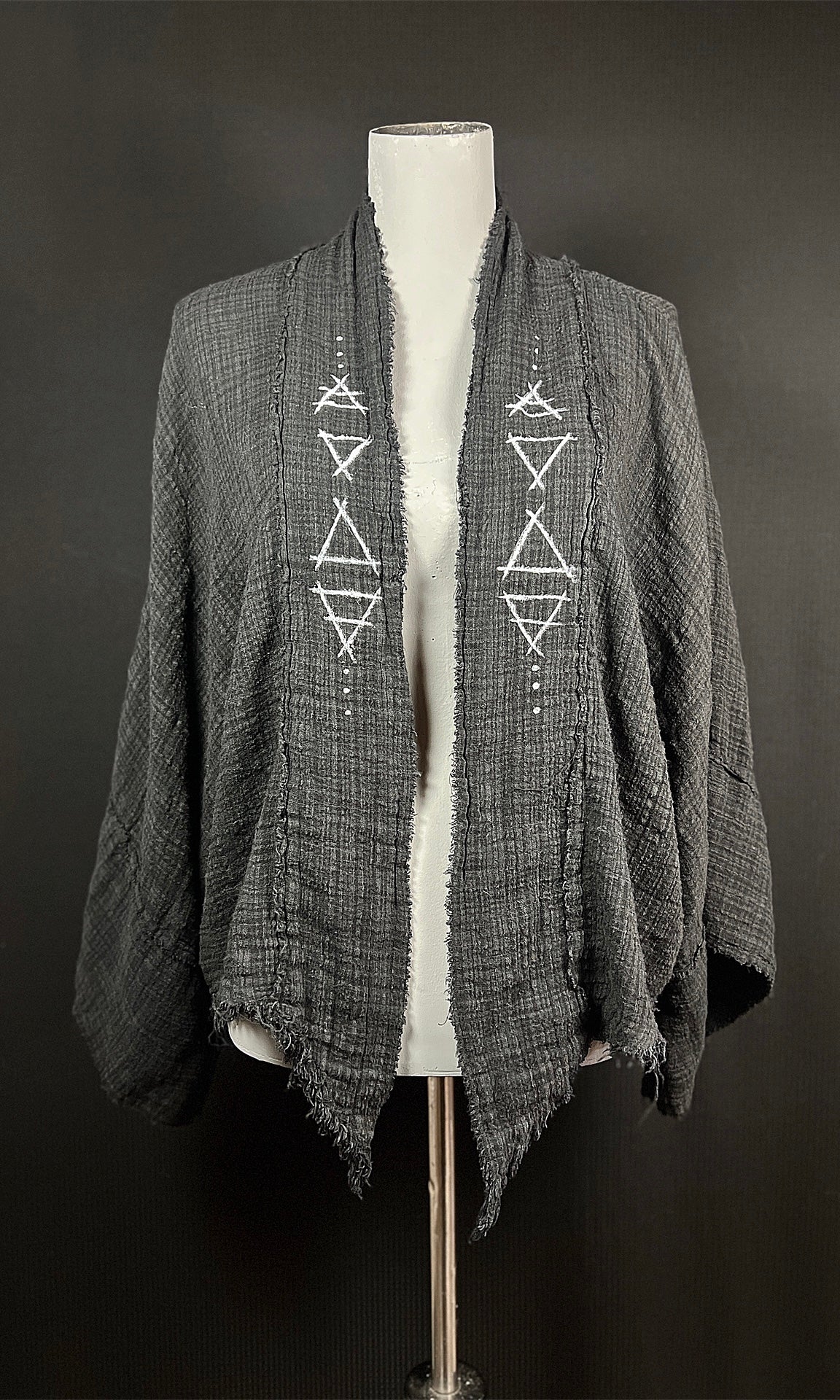OOAK ONE SIZE ELEMENTAL HAND PAINTED CARDIGAN