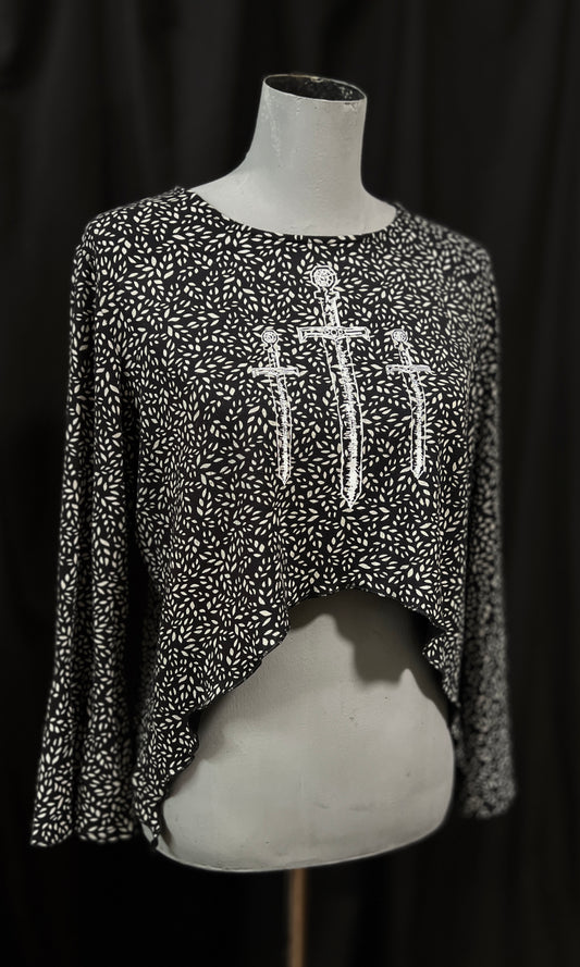 OOAK - XL - SWORDS LEAF PRINT LONGSLEEVE