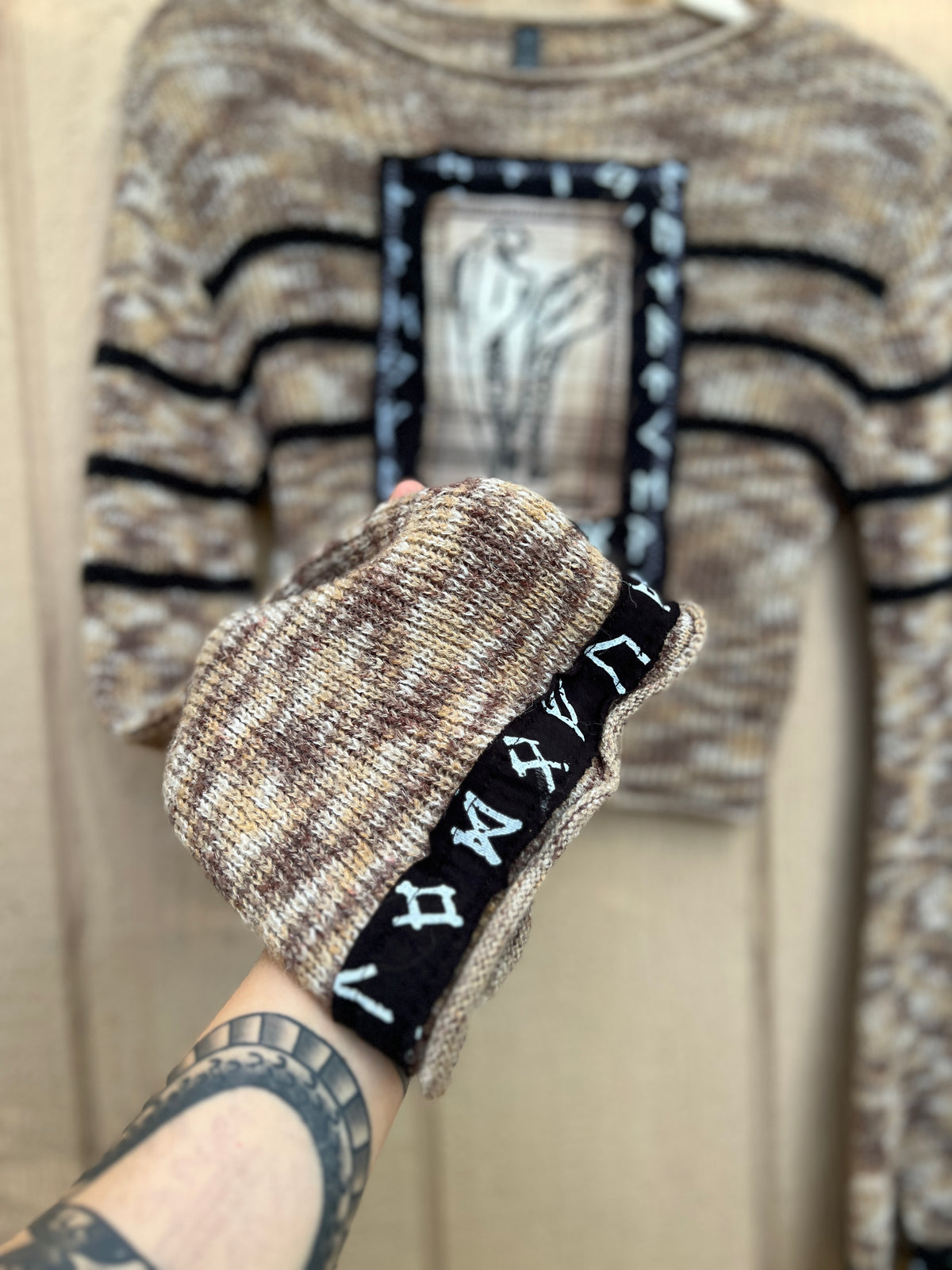 OOAK - M - RUNIC JAWBONE SWEATER