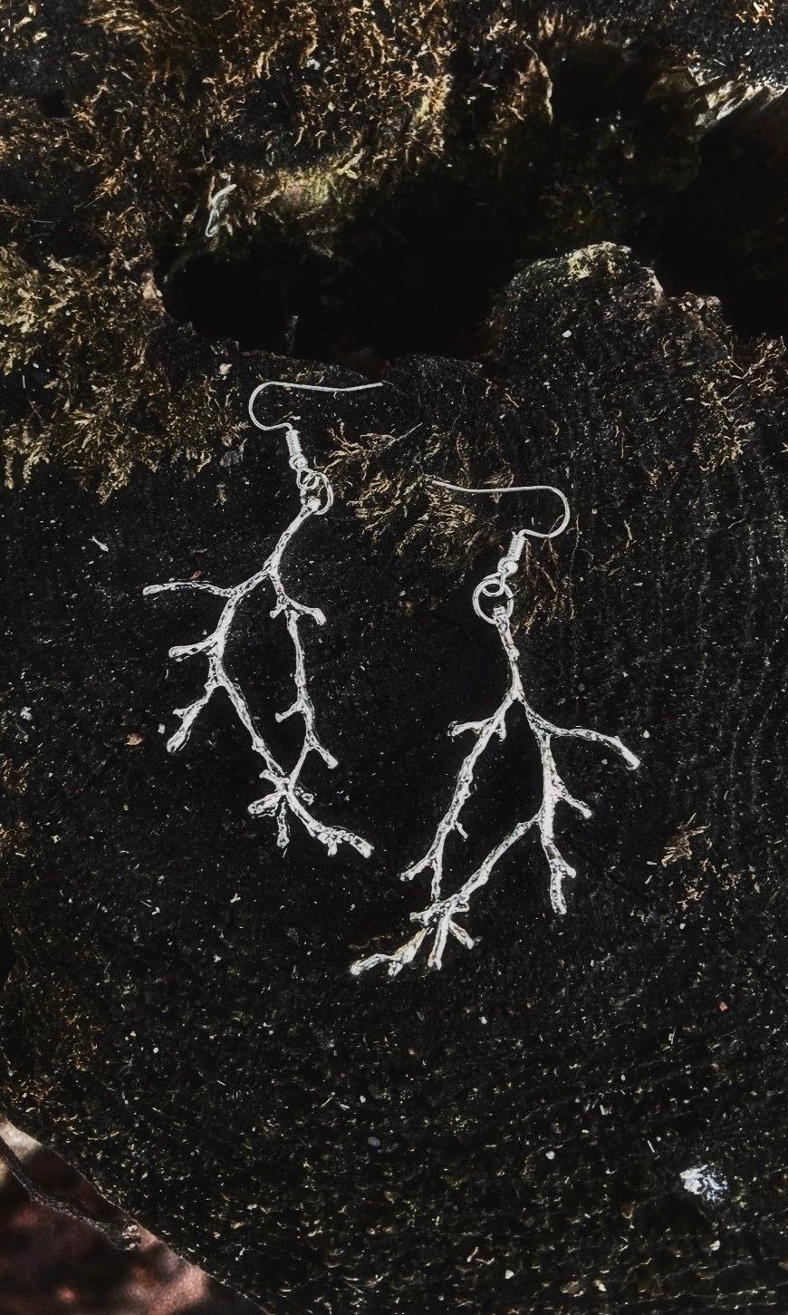 SILVER BRANCH EARRINGS
