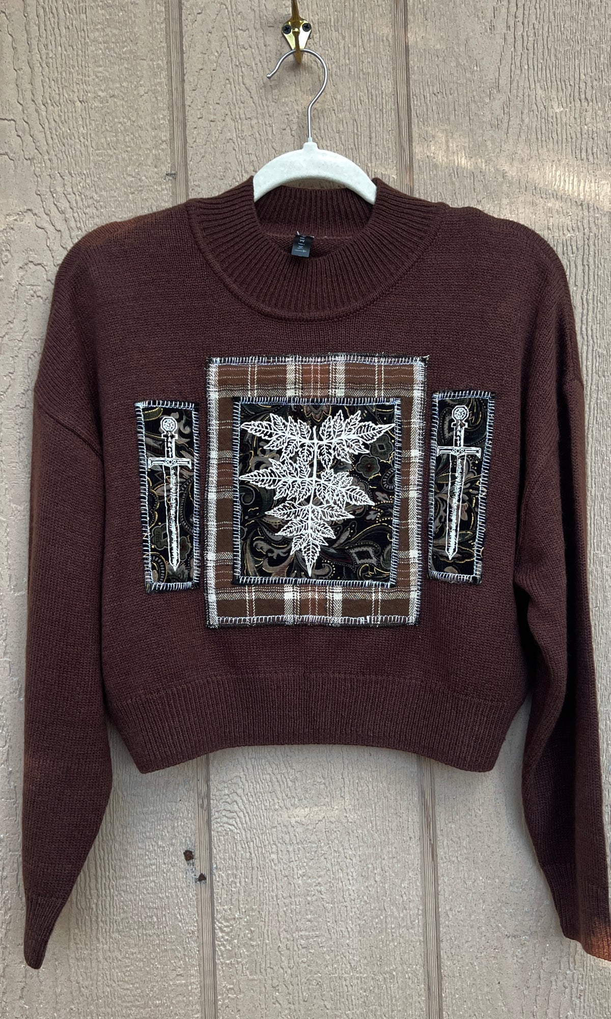 OOAK - L/XL - BROWN POISON HEMLOCK SWORD CROP SWEATER