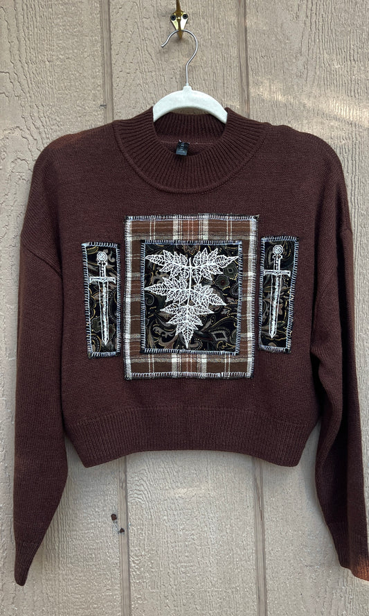 OOAK - L/XL - BROWN POISON HEMLOCK SWORD CROP SWEATER