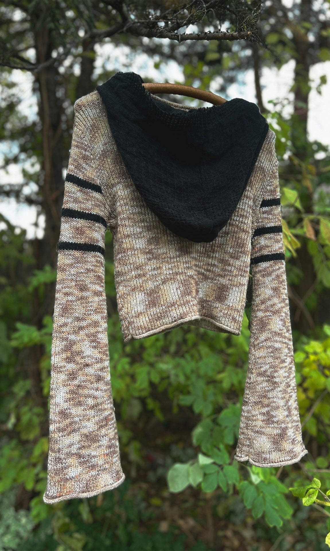 OOAK M POISON HEMLOCK SHIELD SWEATER