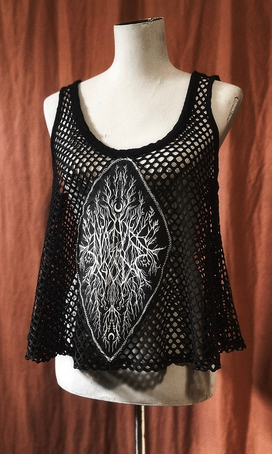 OOAK XL NATURE IS GOD MESH TANK