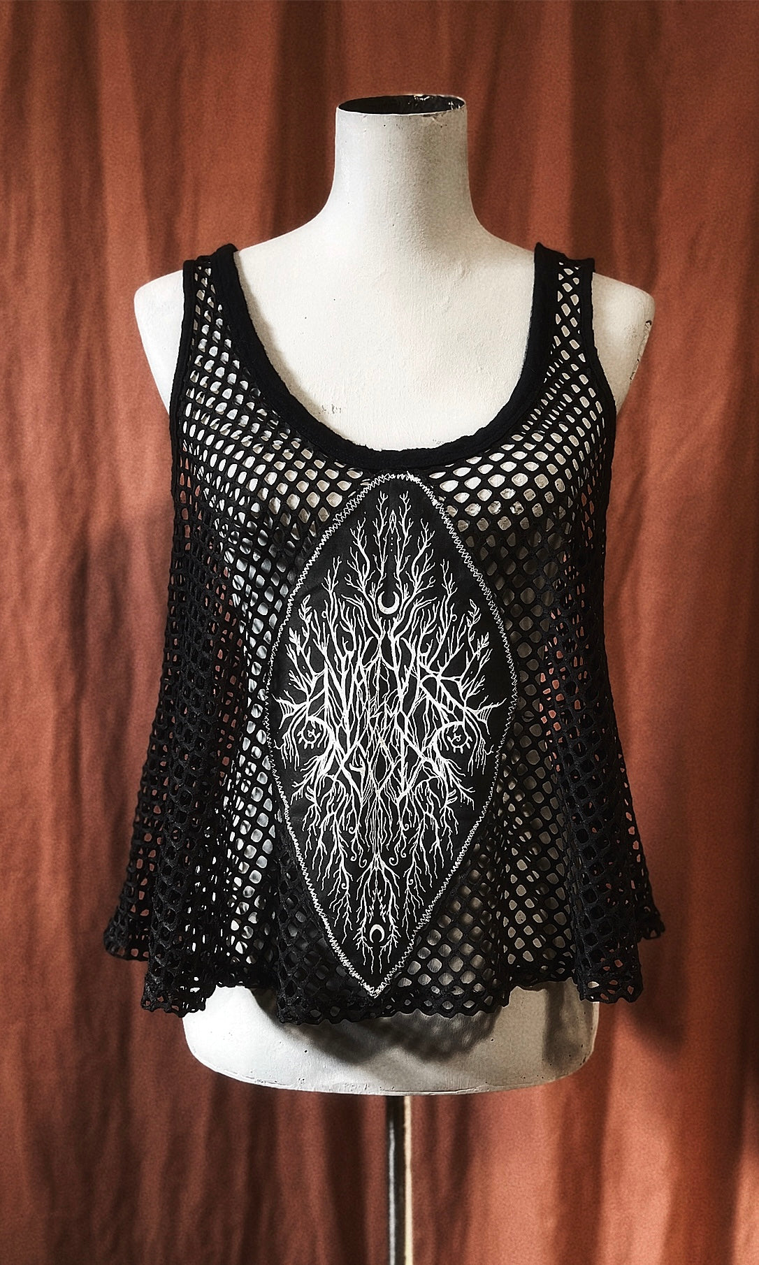 OOAK XL NATURE IS GOD MESH TANK