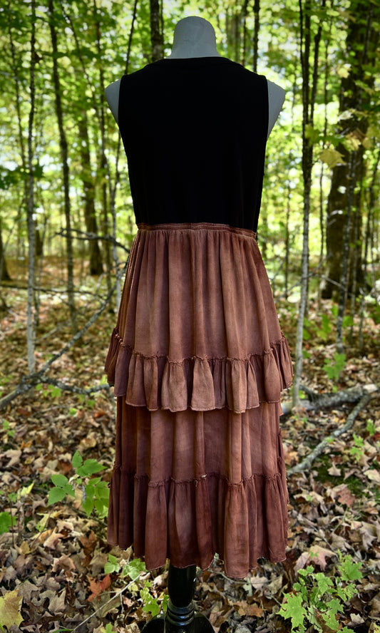 OOAK XL LACEUP HAND DYED FAE DRESS