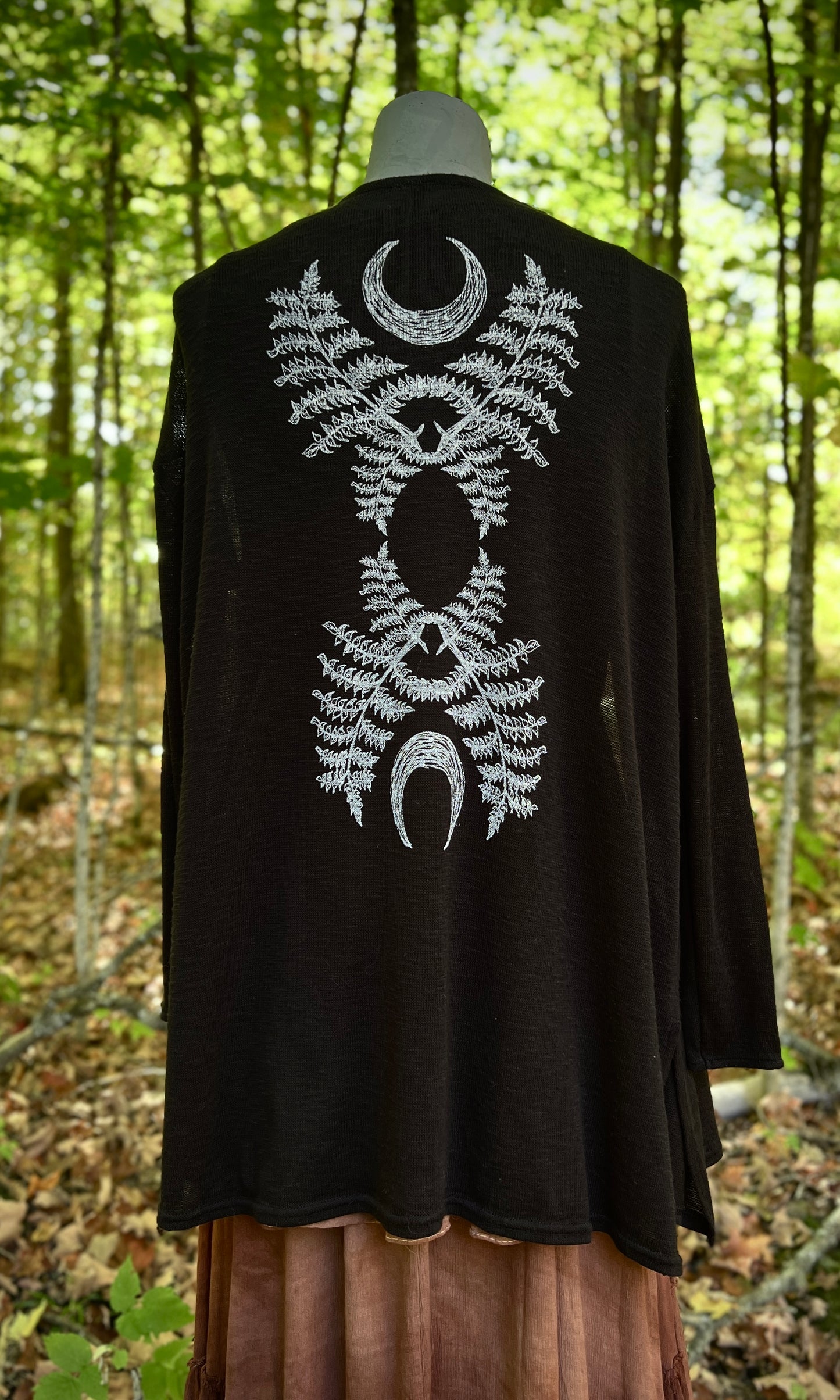 OOAK M POISON HEMLOCK FOREST DWELLER CARDIGAN