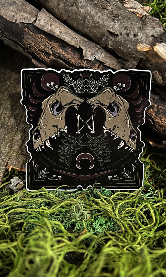 WOLF FERN COLOR VINYL STICKER