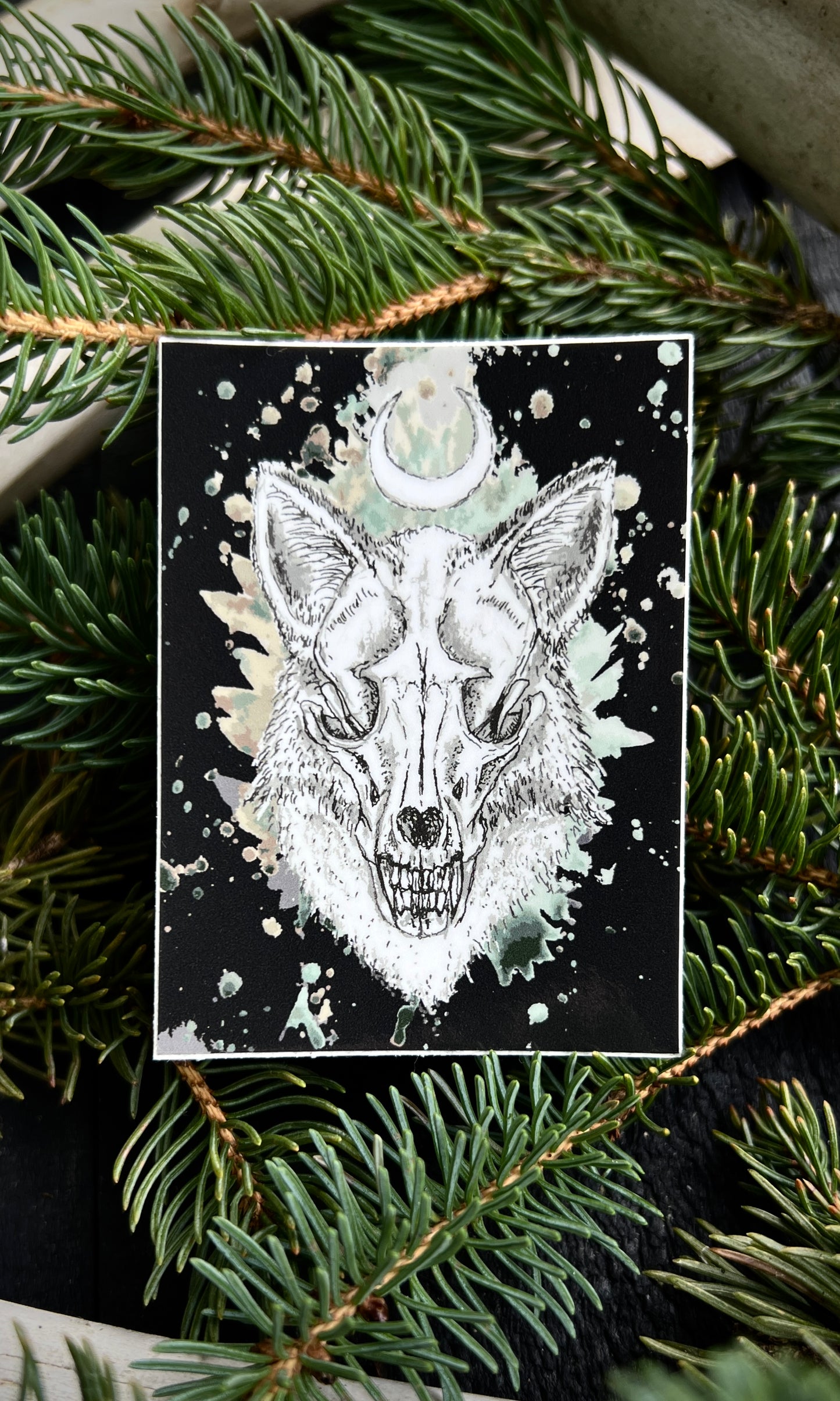 FOX MOON VINYL STICKER